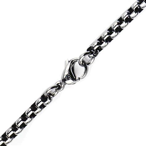 darkened stainless steel box chain|stainless steel curb chain bulk.